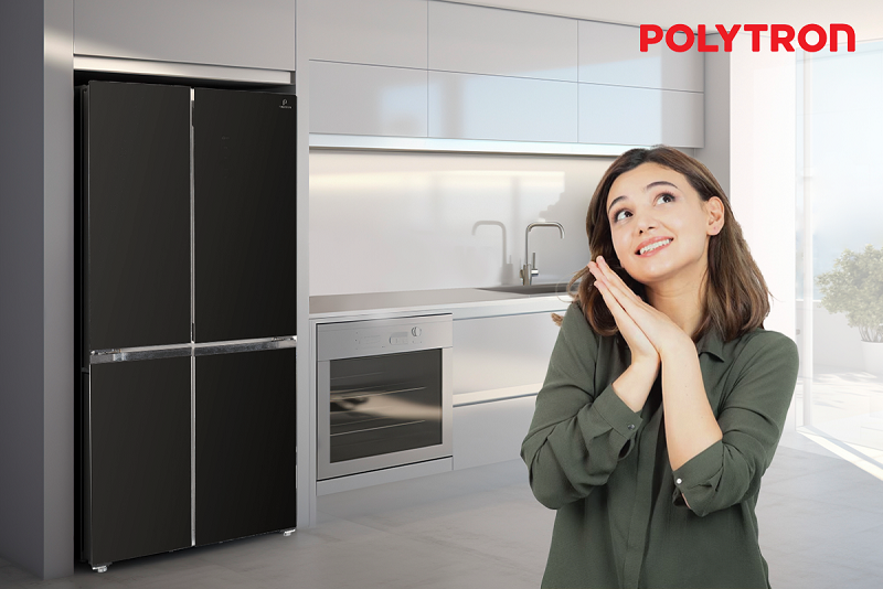 Kulkas 4 Pintu Side By Side Polytron Berkapasitas Jumbo dan Berfitur Canggih