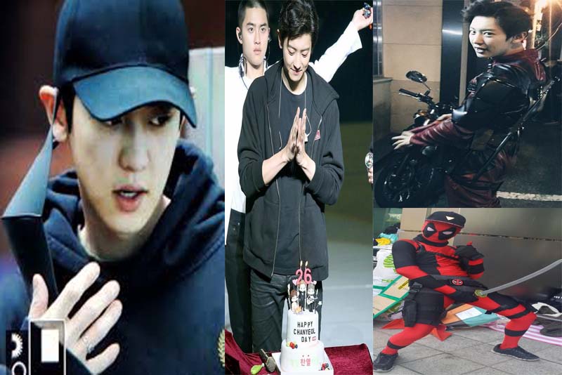 Si Happy Virus Chanyeol EXO Birthday, Tampil dengan Baju Deadpool,